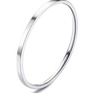 Fansilver S925 فضة خواتم للنساء الرجال 18K الذهب الأبيض مطلي تكويم بيان رقيقة عادي الإبهام الدائري العصابات الزفاف